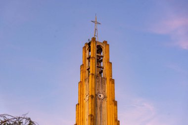 Santa Maria RS Brezilya şehrindeki Santa Catarina kilise kulesi. Dini tapınak. Katolik kilisesi. Dini turizm. Çan kulesi