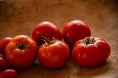 Cherry tomato fruits (Solanum lycopersicum var. cerasiforme) clipart