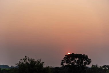 Sunset in the City of Itaara RS Brazil.