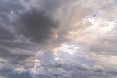 Rain clouds and cumulonimbus clouds over the pampa biome. clipart