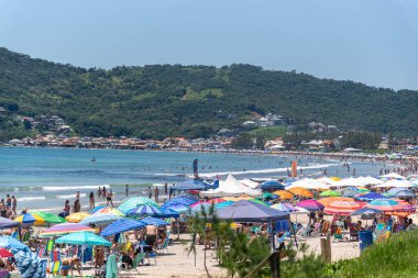 Brezilya 'nın Rio Grande do Sul eyaletindeki Osrio şehrinde rüzgar tarlası