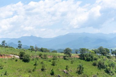 Brezilya 'nın Rio Grande do Sul eyaletindeki Osrio şehrinde rüzgar tarlası
