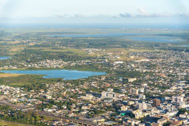 Brezilya 'nın Rio Grande do Sul eyaletindeki Osrio şehrinde rüzgar tarlası