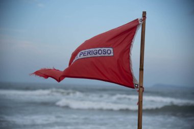 Güney Brezilya 'da Santa Catarina sahilindeki Praia da Gamboa' da 