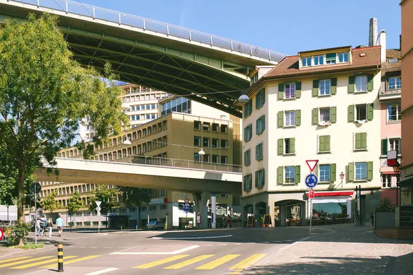 Plaza Rotillon Lausana Centro Cantonn Vaud Suiza Imagen De Stock