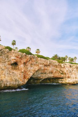 Mallorca, İspanya 'nın doğu kıyısında doğa manzarası