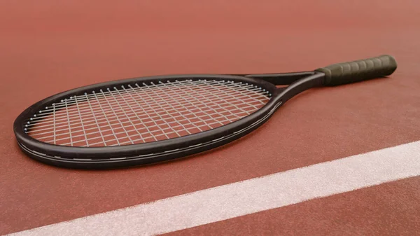 Spor Sağlıklı Yaşam Tarzı Tenis Tenis Kortunda Tenis Raketi Tenis — Stok fotoğraf
