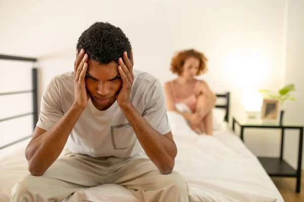 Conflict Couple Having Conflict Looking Upset Stressed — Stock Photo, Image