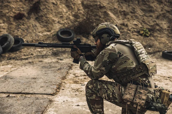 Sniper Sniper Rifle Position — Stok fotoğraf