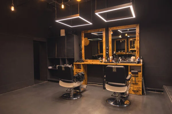 Barbers Shop Picture Luxury Barbershop Nice Interior — Stock Photo, Image