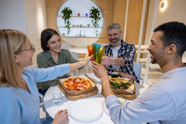Lunch Time Group People Lookign Haveing While Having Lunch Together — Stock Photo, Image