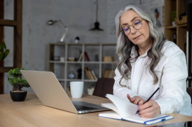 Merkez ofis. Ev ofisinde çalışan yakışıklı bir iş kadını.