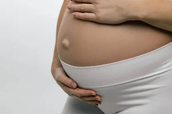 Third Trimester Close Picture Pregnant Woman Third Trimester — Stock Photo, Image