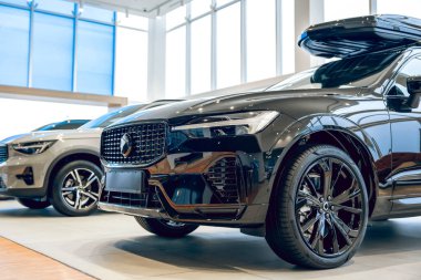 Kontrol ve sorun teşhisi için araba servisinde yeni otomobiller