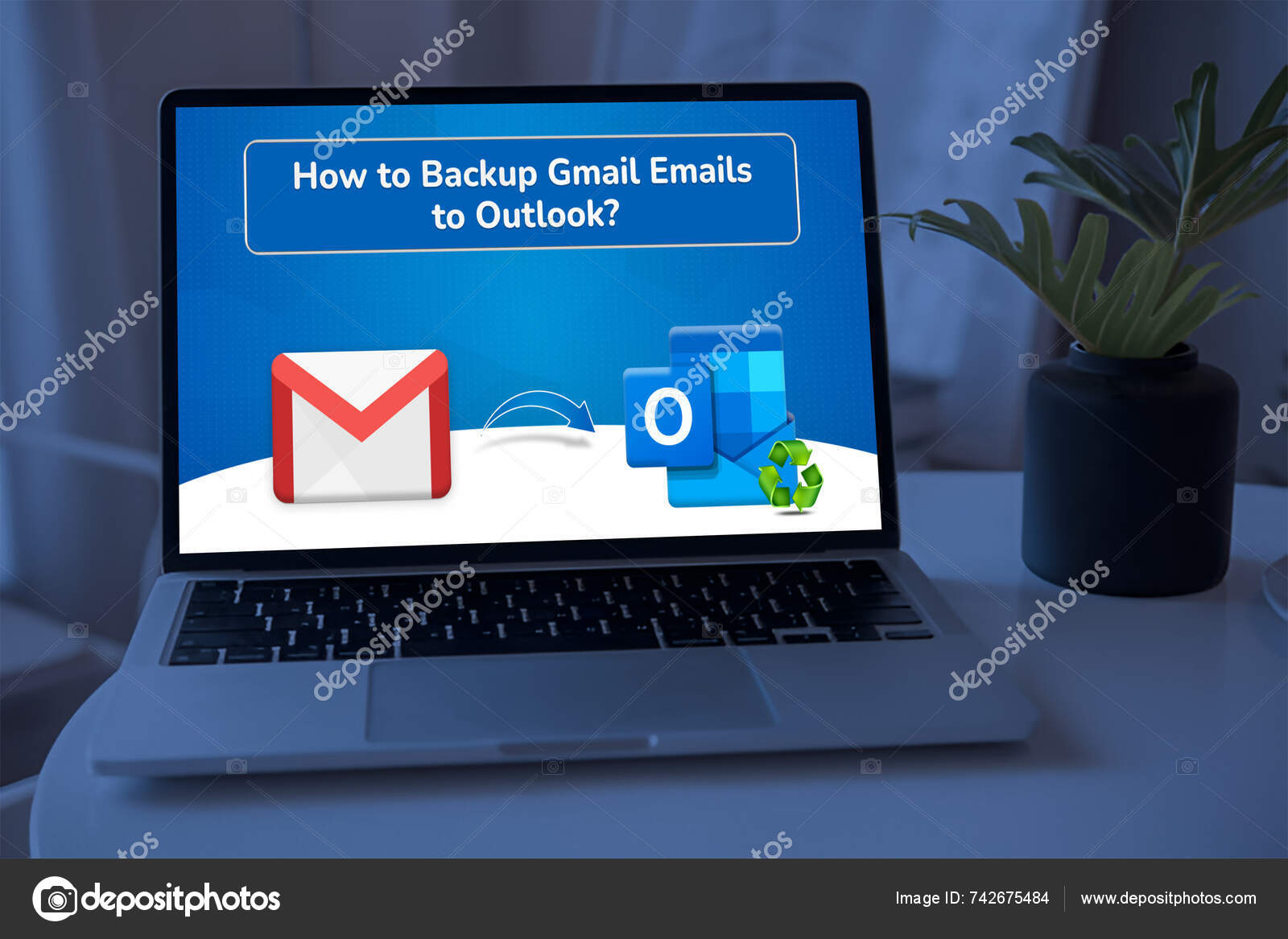 How backup gmail emails outlook stock editorial photo djbagaha