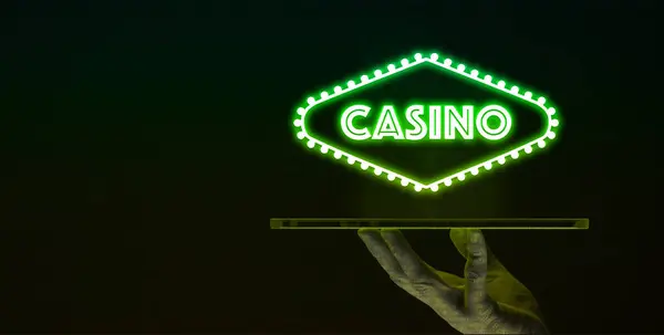 stock image  Las Vegas casinos are famous for their vibrant atmosphere, offering a wide range of games including slots, poker, blackjack, and roulette, along with world-class entertainment, luxury accommodations