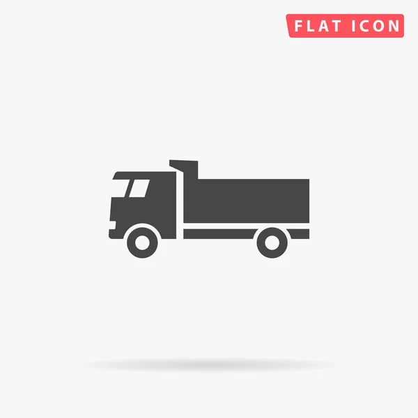 Dump Truck Flat Vector Icon Hand Drawn Style Design Illustrations — Stock Vector