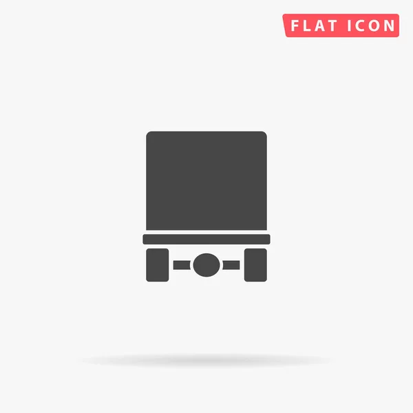 Lkw Flat Vektor Symbol Handgezeichnete Design Illustrationen — Stockvektor