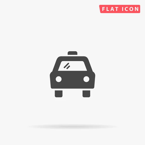 Taxi Flat Vektor Symbol Handgezeichnete Design Illustrationen — Stockvektor