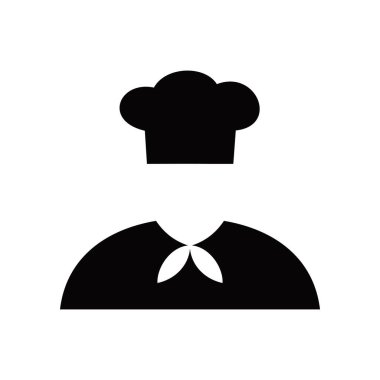 Şef ikon tasarımı. Profesyonel restoran pişirme işareti ve sembolü.