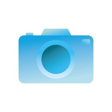 Kamera simgesi tasarımı. Dijital fotoğrafçılık ve sembol. yakalama görüntü ekipmanı vektör illüstrasyonu.