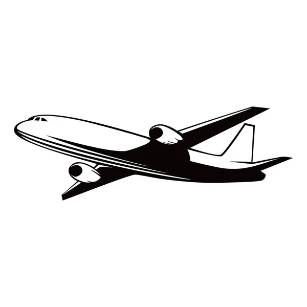 plane silhouette design. airplane icon, sign and symbol. air transportation vector illustration.
