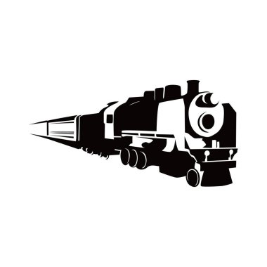 train silhouette design. retro vehicle sign and symbol.