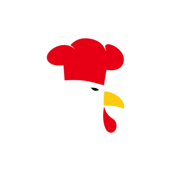 Projekt Logo Głowicy Koguta Postać Kurczaka Znak Symbol — Wektor stockowy