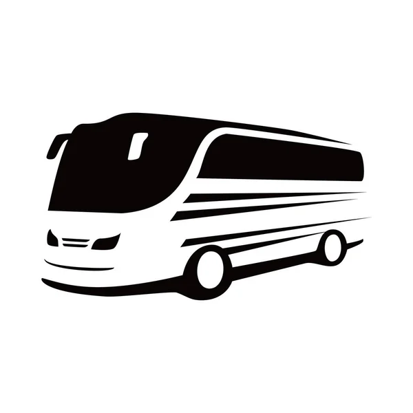 Bus Silhouette Design Travel Transportation Sign Symbol — Stock Vector