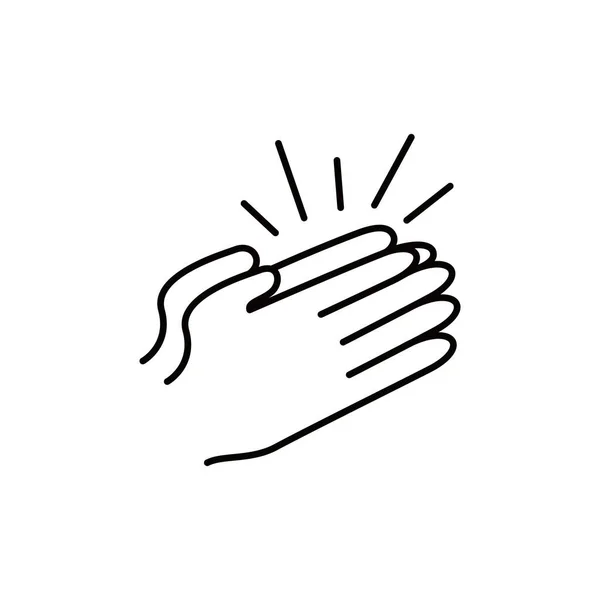 Дизайн Піктограми Жестів Рук Затискача Знак Вдячності Символ — стоковий вектор