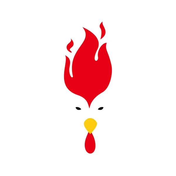 Modèle Logo Coq Chaud Signe Symbole Animal Ferme — Image vectorielle