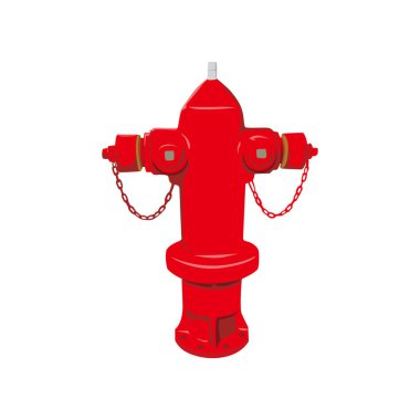 Kırmızı yangın söndürücü vektör çizimi. Güvenli acil durum ekipmanı işareti ve sembolü.