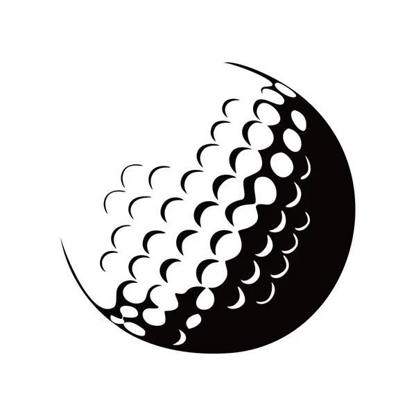 Diseño Silueta Pelota Golf Recreación Deporte Logotipo Signo Símbolo — Archivo Imágenes Vectoriales