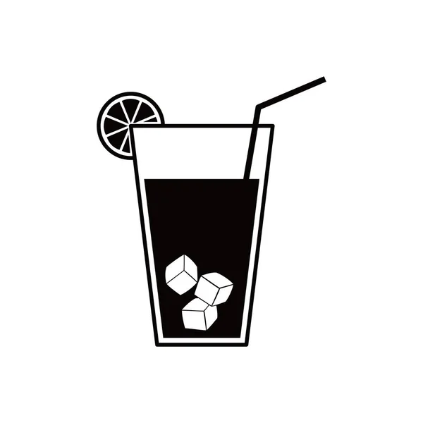 Дизайн Иконы Ледяного Напитка Знак Свежего Сока Символ — стоковый вектор
