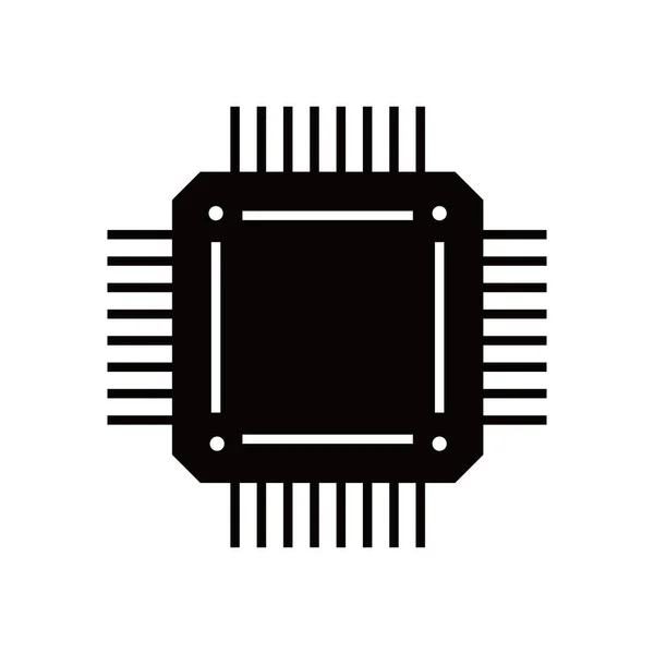 stock vector central processing unit icon design. microchip sign and symbol. computer element vector illustration.