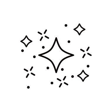 Işıl ışıl simge tasarımı. Parlak efekt işareti ve sembol.