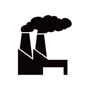 Fabrika ikon tasarımı. endüstriyel işaret ve sembol.