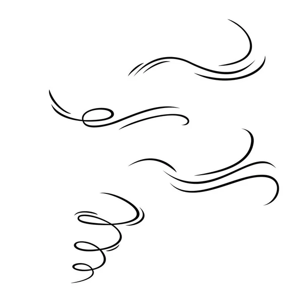 Дизайн Иконки Ветра Контур Знака Воздушного Потока Символа — стоковый вектор