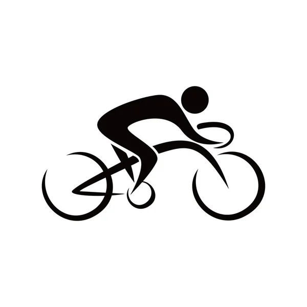 stock vector bicyclist icon design. man ride bicycle sign and symbol.