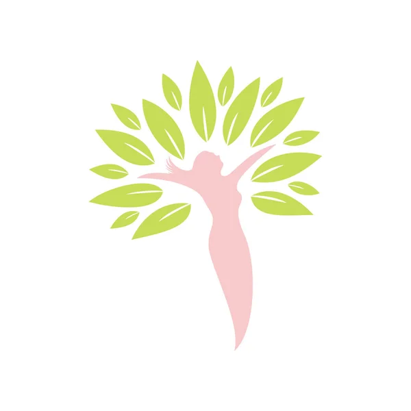 Plantilla Diseño Logotipo Bienestar Mujer Belleza Signo Símbolo — Archivo Imágenes Vectoriales