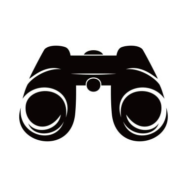 dürbün tasarımı. yakınlaştırma ekipmanı işareti ve sembol. keşif simgesi.