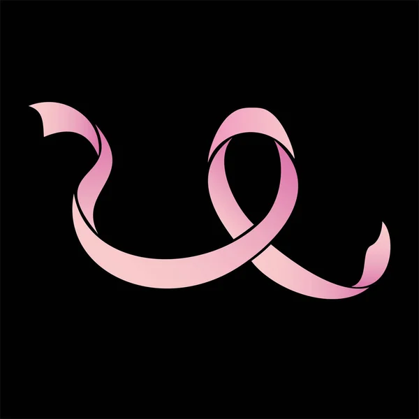Breast Cancer Awareness Symbol Pink Ribbon Sign Symbol — Διανυσματικό Αρχείο