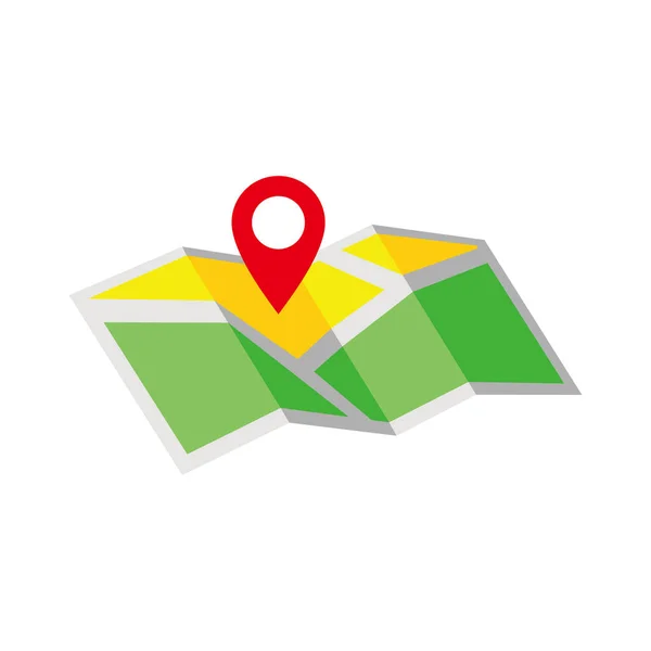 Красочный Дизайн Значка Карты Gps Знак Символ Векторная Иллюстрация Местоположения — стоковый вектор