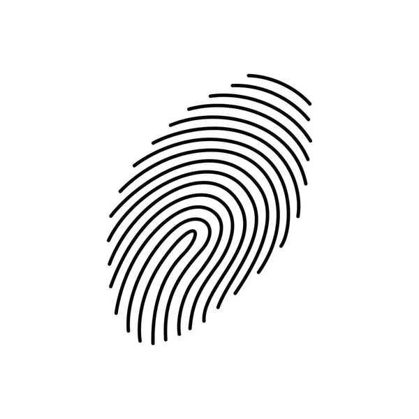 Design Icône Empreinte Digitale Signe Symbole Identité Unique Sécurité Système — Image vectorielle