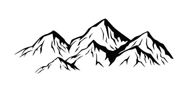 mountains silhouette design. adventure logo, sign and symbol.