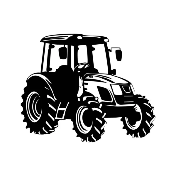 Desenhos animados rurais de trator agrícola, Vetor Premium