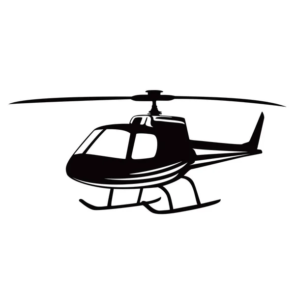 Helikopter Silhouette Design Zeichen Und Symbol Des Lufttransports Militärflugzeug — Stockvektor