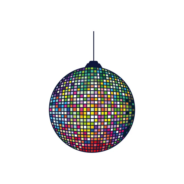 Colorful Disco Lamp Design Discotheque Party Decoration Sign Symbol — Stock Vector
