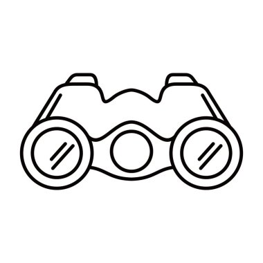 dürbün tasarımı. yakınlaştırma ekipmanı işareti ve sembol. keşif simgesi.