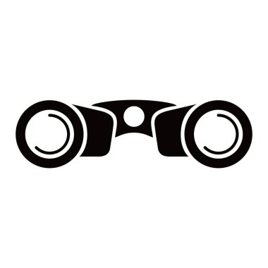 dürbün tasarımı. yakınlaştırma ekipmanı işareti ve sembol. keşif simgesi.